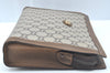 Authentic GUCCI GG Plus Clutch Hand Bag Purse PVC Leather Brown Junk K5622