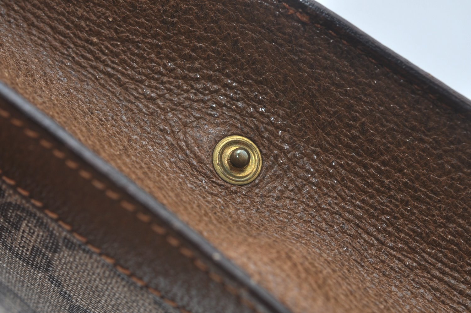 Authentic GUCCI GG Plus Clutch Hand Bag Purse PVC Leather Brown Junk K5622