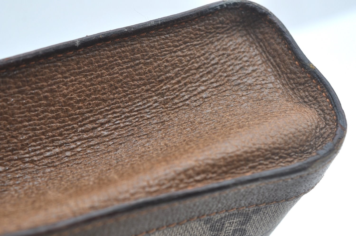 Authentic GUCCI GG Plus Clutch Hand Bag Purse PVC Leather Brown Junk K5622