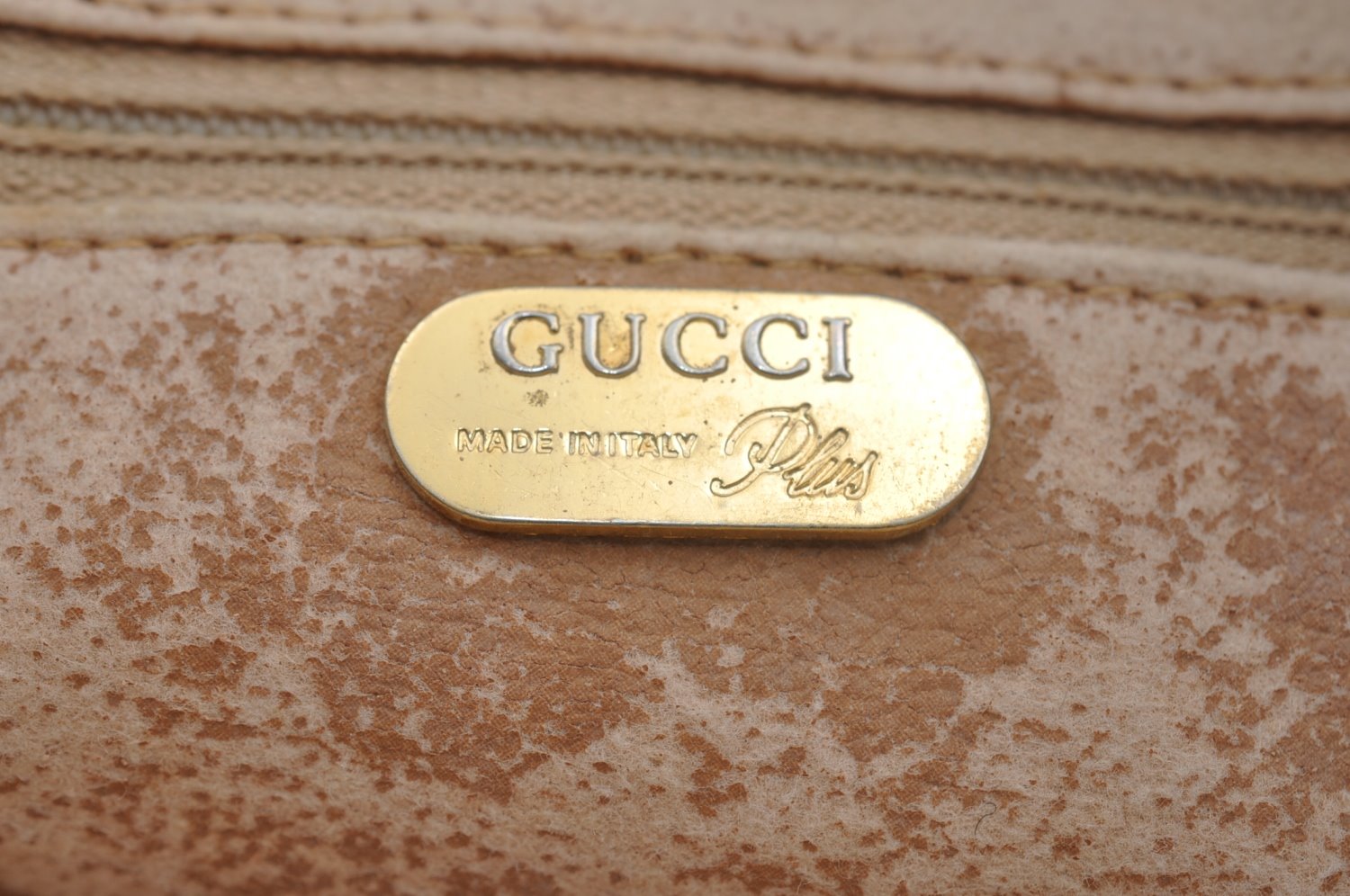 Authentic GUCCI GG Plus Clutch Hand Bag Purse PVC Leather Brown Junk K5622