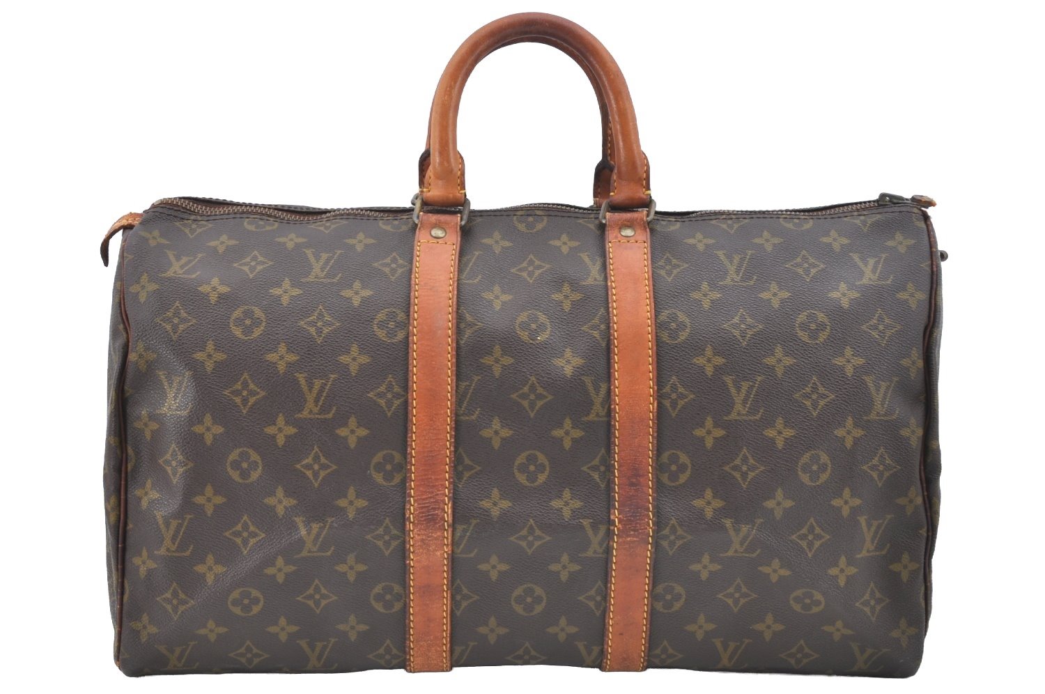 Authentic Louis Vuitton Monogram Keepall 45 Travel Boston Bag Old Model LV K5623