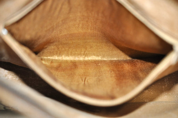 Authentic GUCCI GG Plus Clutch Hand Bag Purse PVC Leather Brown K5632