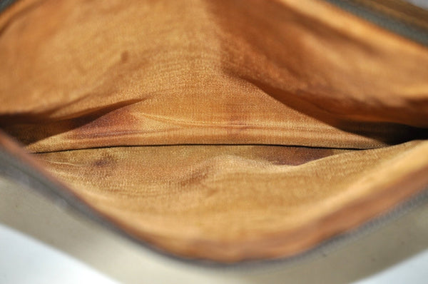 Authentic GUCCI GG Plus Clutch Hand Bag Purse PVC Leather Brown K5632