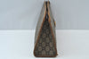 Authentic GUCCI GG Plus Vintage Clutch Hand Bag Purse PVC Leather Brown K5633