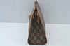 Authentic GUCCI GG Plus Vintage Clutch Hand Bag Purse PVC Leather Brown K5633