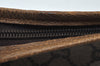 Authentic GUCCI GG Plus Vintage Clutch Hand Bag Purse PVC Leather Brown K5633