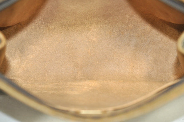 Authentic GUCCI GG Plus Vintage Clutch Hand Bag Purse PVC Leather Brown K5633