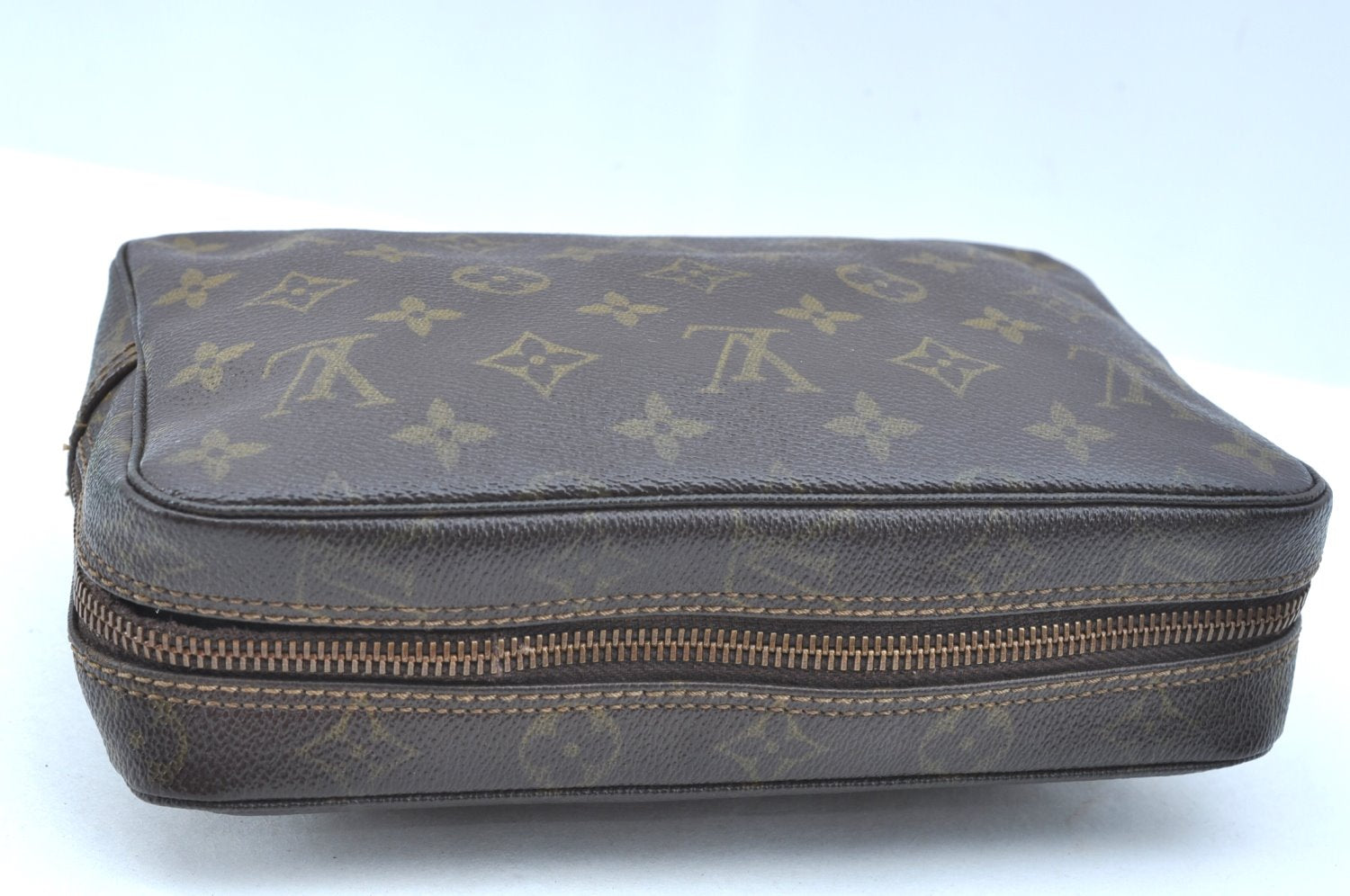 Auth Louis Vuitton Monogram Trousse Toilette 23 Clutch Bag Old Model Junk K5647