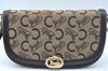 Authentic CELINE C Macadam Carriage Shoulder Bag Canvas Leather Brown K5648