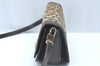 Authentic CELINE C Macadam Carriage Shoulder Bag Canvas Leather Brown K5648
