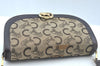 Authentic CELINE C Macadam Carriage Shoulder Bag Canvas Leather Brown K5648