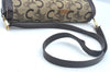 Authentic CELINE C Macadam Carriage Shoulder Bag Canvas Leather Brown K5648