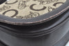 Authentic CELINE C Macadam Carriage Shoulder Bag Canvas Leather Brown K5648