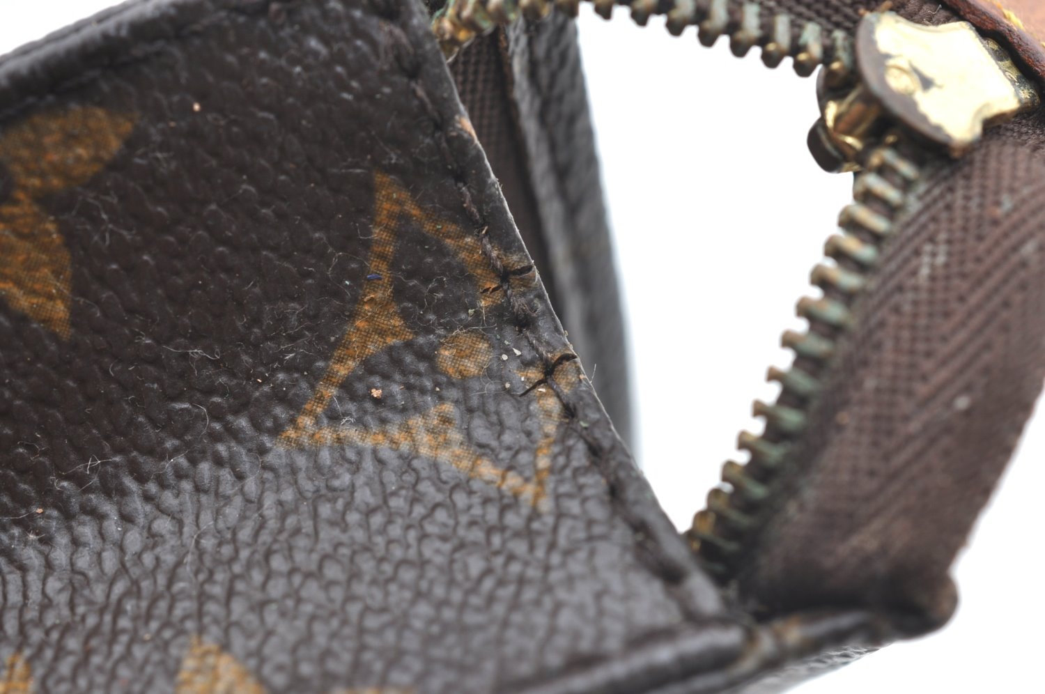 Auth Louis Vuitton Monogram Poche Toilette 15 M47546 Cosmetics Pouch Junk K5663