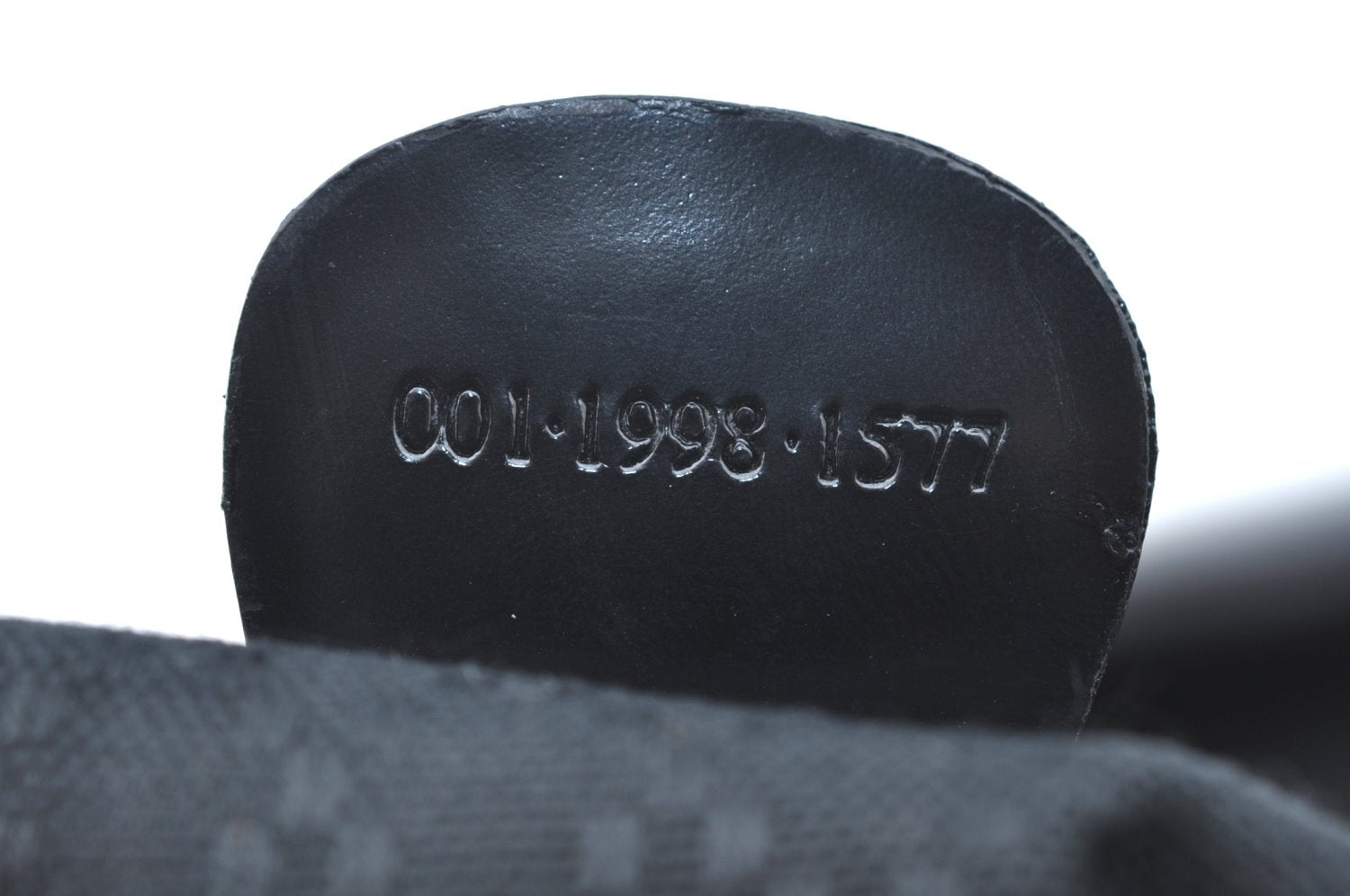 Authentic GUCCI Vintage Bamboo Shoulder Tote Bag Nylon Enamel Black K5664