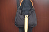 Authentic GUCCI Vintage Bamboo Shoulder Tote Bag Nylon Enamel Black K5664