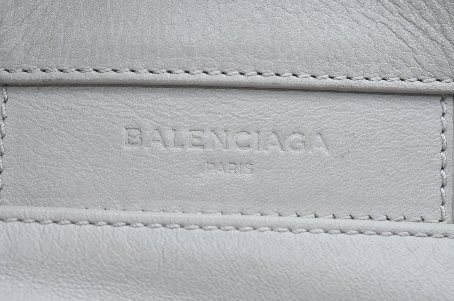 Authentic BALENCIAGA Papier Mini 2Way Hand Bag Leather 305572 Light Gray K5679