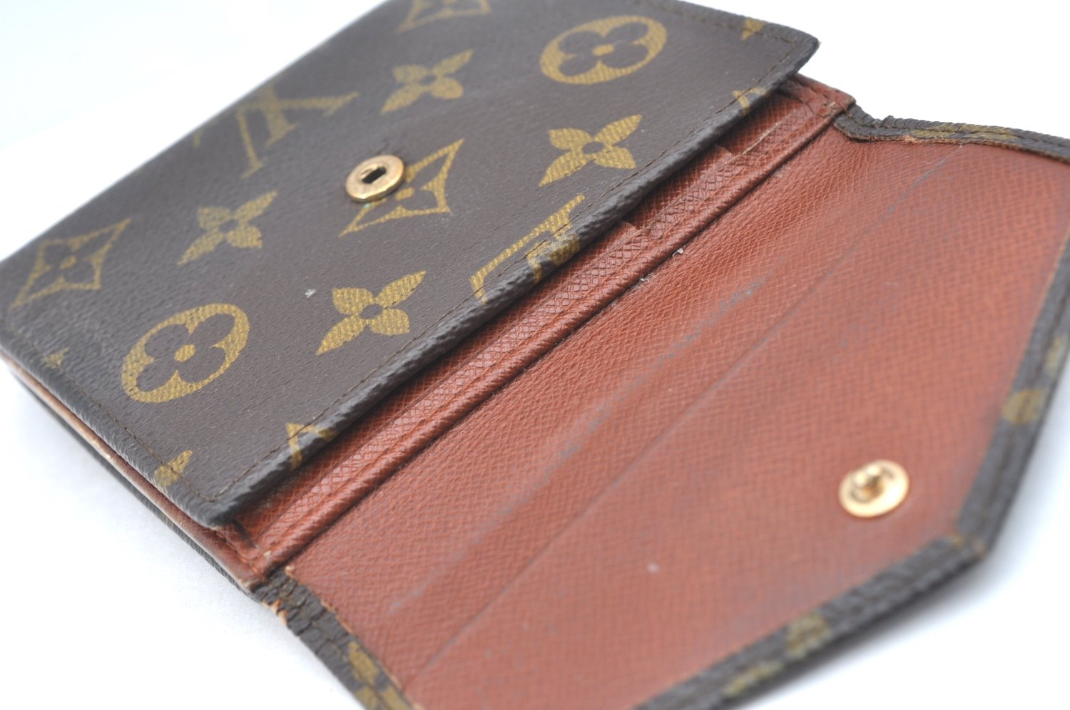 Authentic Louis Vuitton Monogram Porte Monnaie Billets Wallet M61660 LV K5696