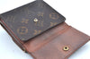 Authentic Louis Vuitton Monogram M61652 Porte Monnaie Billet Carte Credit K5698