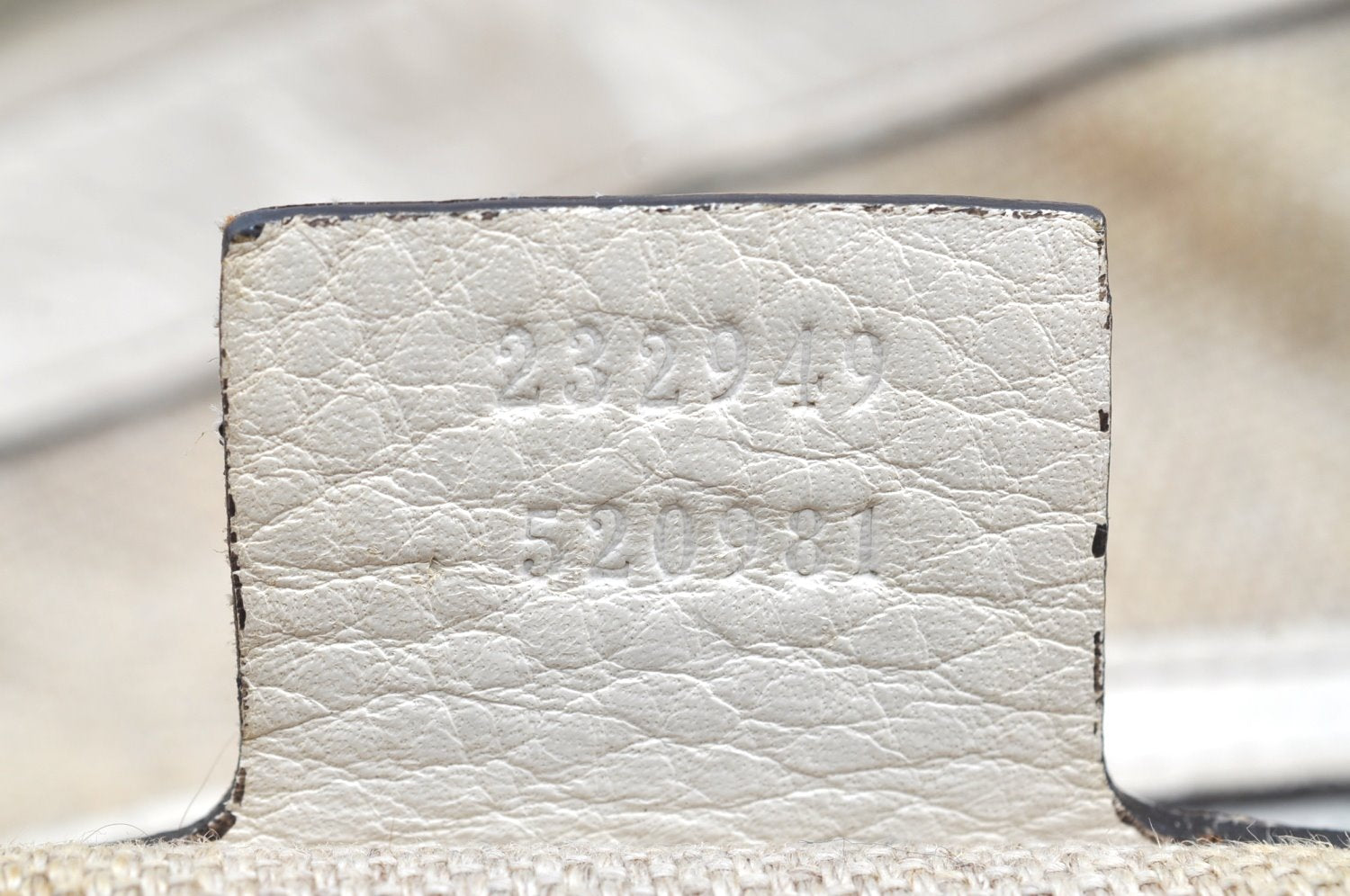 Authentic GUCCI Vintage 2Way Shoulder Tote Bag Leather 232949 White K5716