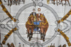 Authentic HERMES Carre 90 Scarf "EQUIPAGES" Silk Brown K5719