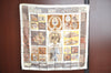 Authentic HERMES Carre 90 Scarf "PERSONA" Silk White K5736