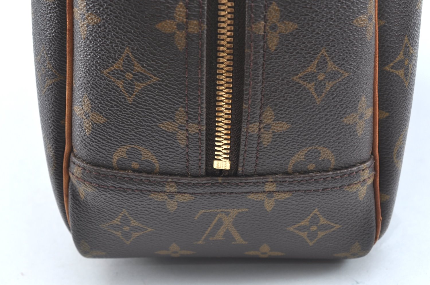 Authentic Louis Vuitton Monogram Deauville Hand Bag M47270 LV K5738