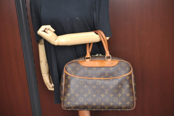 Authentic Louis Vuitton Monogram Deauville Hand Bag M47270 LV K5738