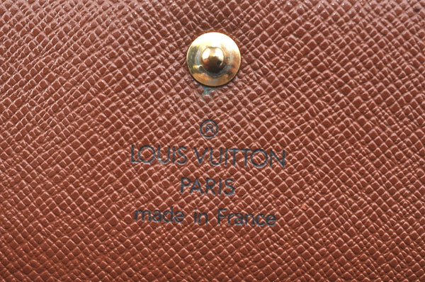 Authentic Louis Vuitton Monogram M61652 Porte Monnaie Billet Carte Credit K5747