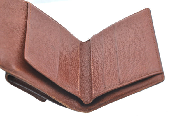 Authentic Louis Vuitton Monogram M61652 Porte Monnaie Billet Carte Credit K5747