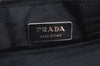 Authentic PRADA Vintage Canvas Leather Shoulder Tote Bag Khaki Green Black K5751