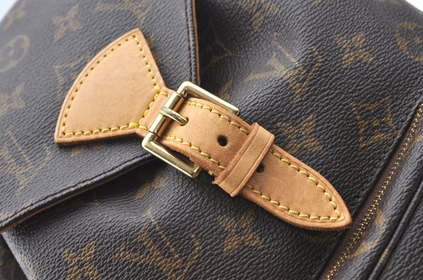 Authentic Louis Vuitton Monogram Montsouris MM Backpack M51136 LV K5754
