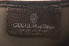 Authentic GUCCI Web Sherry Line Shoulder Tote Bag GG PVC Leather Brown K5756