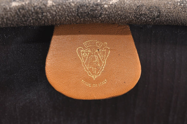 Authentic GUCCI Micro GG PVC Leather Clutch Hand Bag Purse Brown Junk K5760