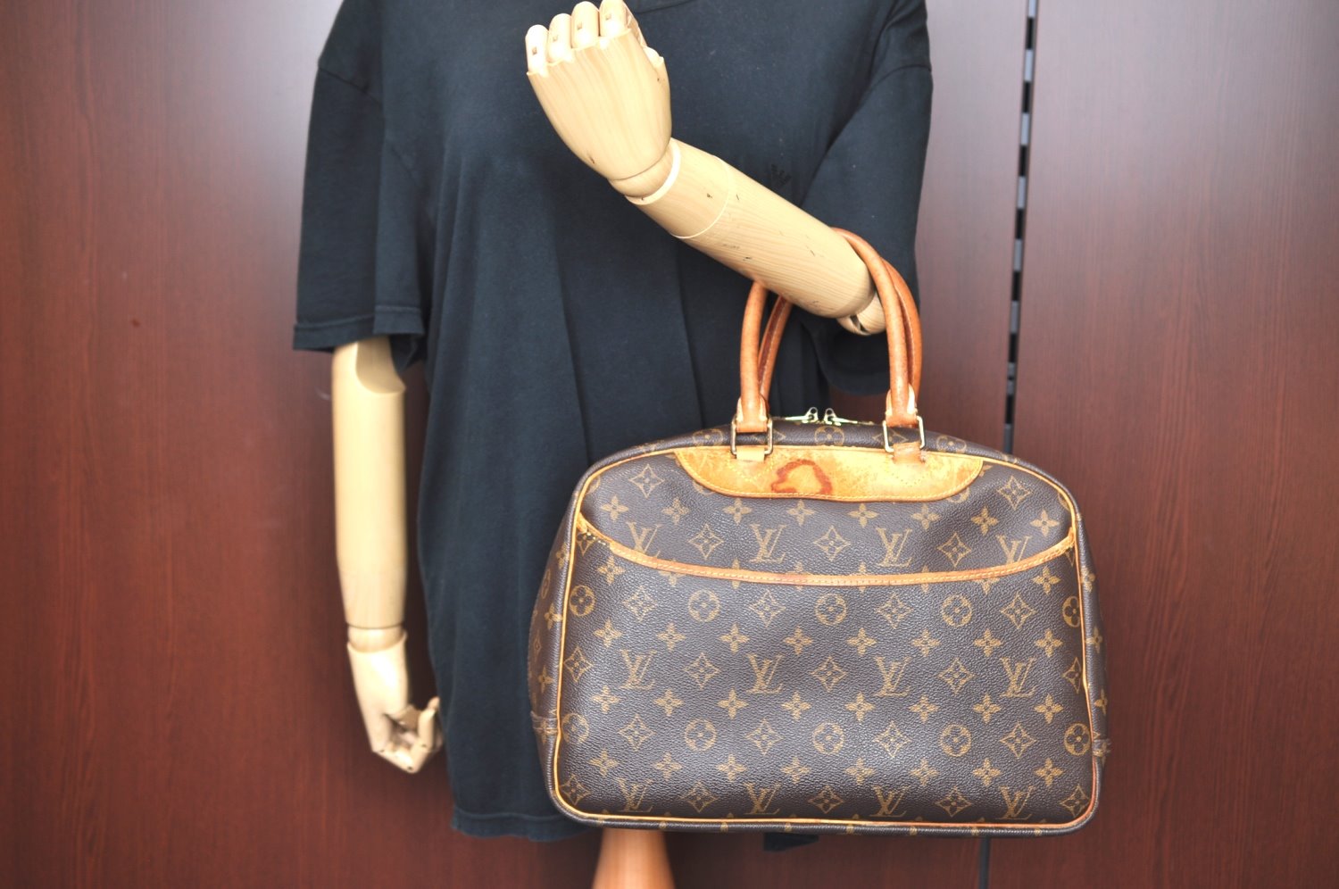 Authentic Louis Vuitton Monogram Deauville Hand Bag M47270 LV K5774