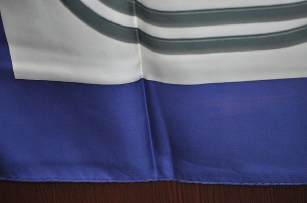 Authentic HERMES Carre 90 Scarf "BRIDES de GALA" Silk Blue K5802