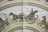 Authentic HERMES Carre 90 Scarf "LA PROMENADE DE LONGCHAMPS" Silk Pink K5804