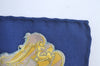 Authentic HERMES Carre 90 Scarf "LES CLES" Silk Navy K5806
