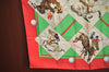 Authentic HERMES Carre 90 Scarf "Hermes Cup Palm Beach" Silk Red K5819