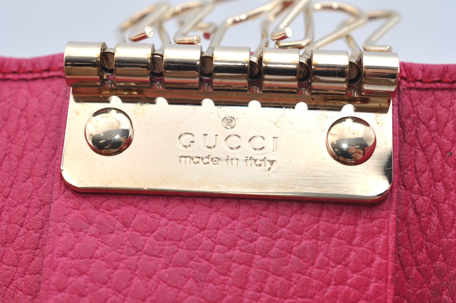 Authentic GUCCI Swing Vintage６Six Hooks Key Case Leather 354499 Pink K5820