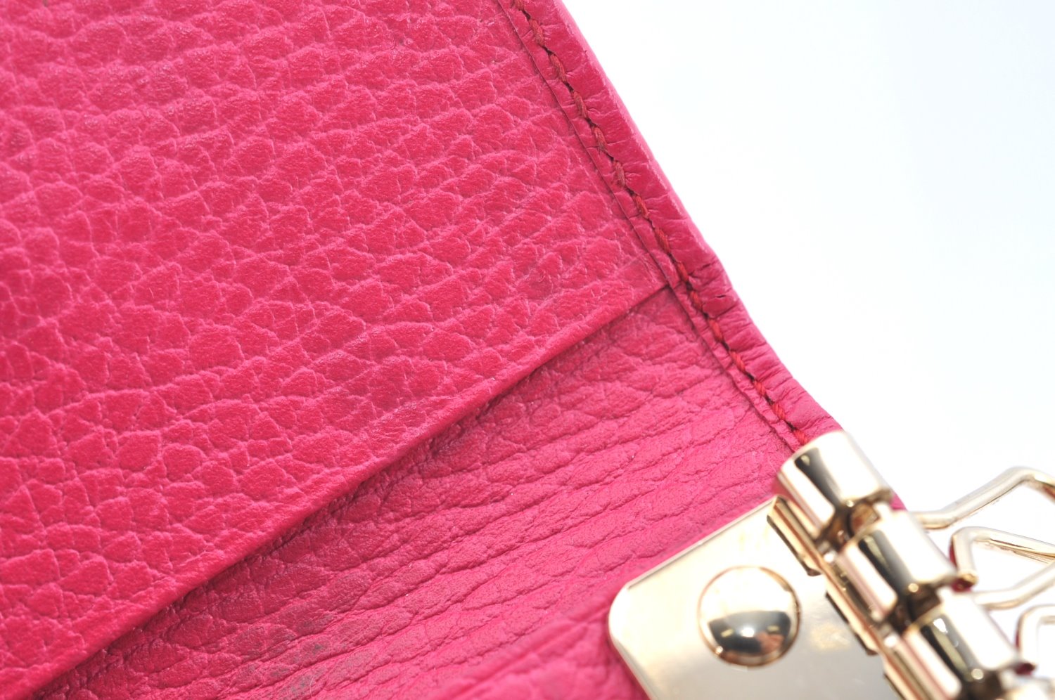 Authentic GUCCI Swing Vintage６Six Hooks Key Case Leather 354499 Pink K5820