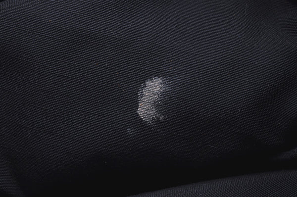 Authentic HERMES Bolide PM Pouch Purse Canvas Leather Black K5830