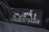 Authentic HERMES Bolide PM Pouch Purse Canvas Leather Black K5830