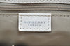 Authentic BURBERRY Vintage Leather Shoulder Bag Purse White K5837