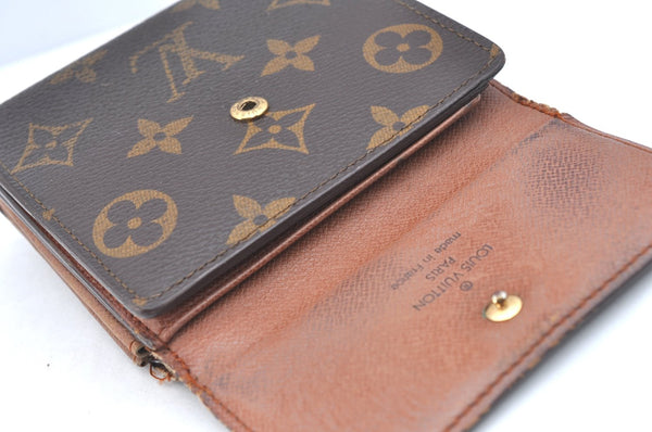 Authentic Louis Vuitton Monogram M61652 Porte Monnaie Billet Carte Credit K5840