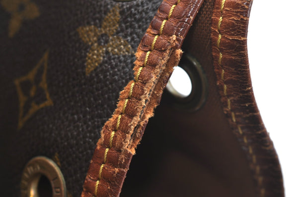 Authentic Louis Vuitton Monogram Petit Noe M42226 Shoulder Drawstring Bag K5845