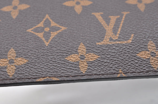 Authentic Louis Vuitton Monogram Neverfull Pouch Purse Clutch Bag Red LV K5865
