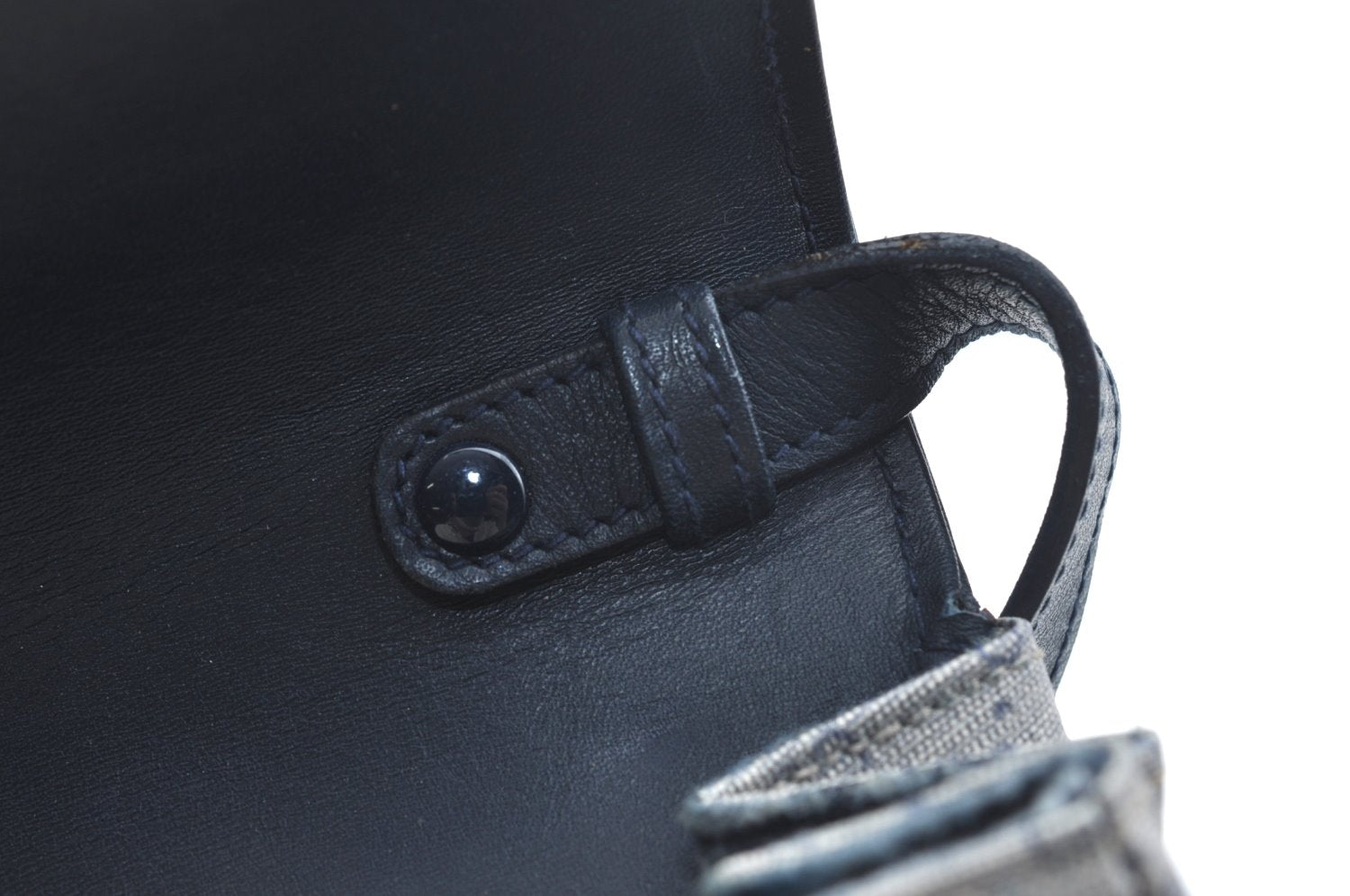 Authentic GUCCI Micro GG PVC Leather Shoulder Cross Body Bag Navy Blue K5871