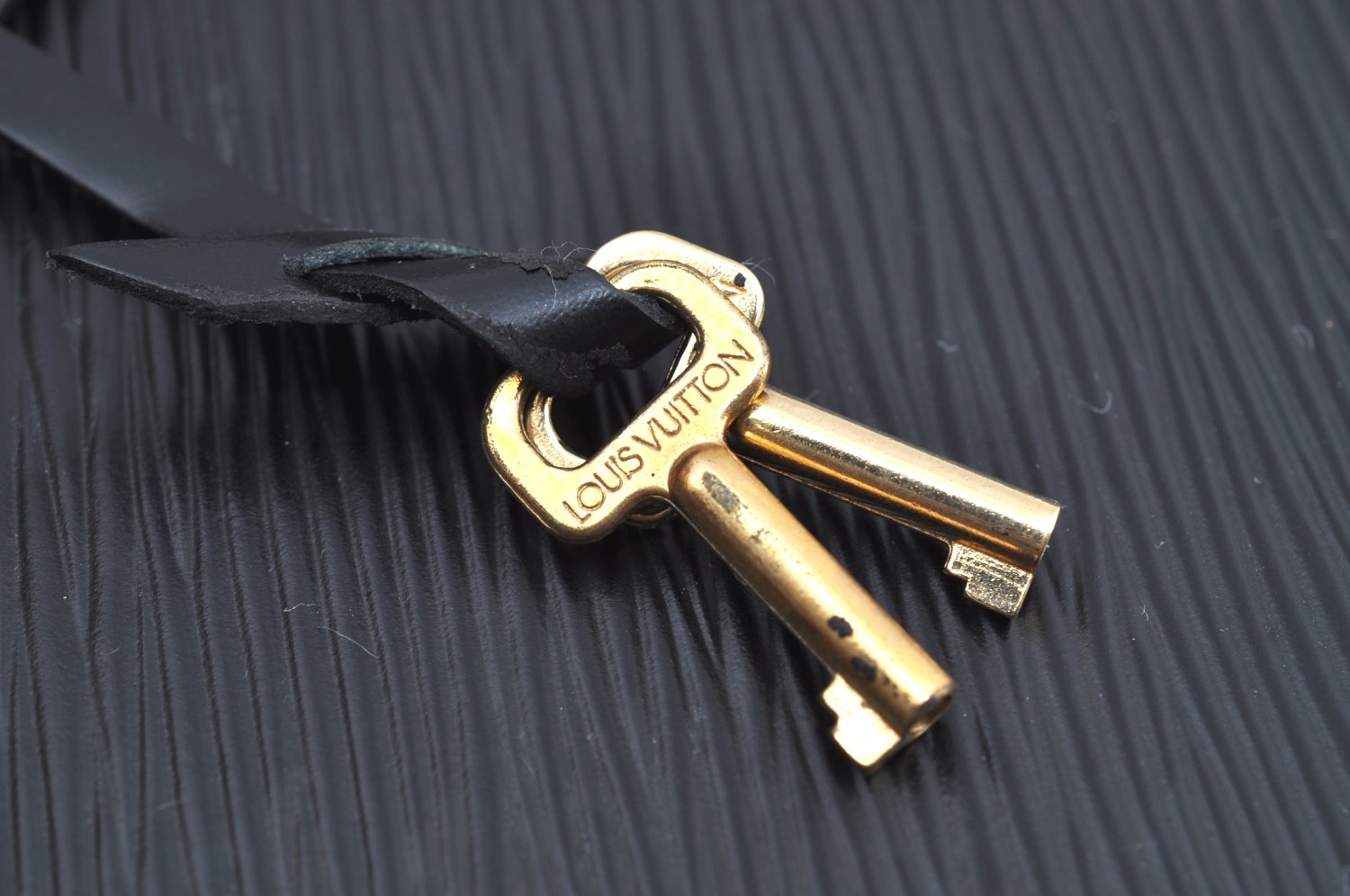 Auth Louis Vuitton Epi Porte Documents Bandouliere Briefcase M54462 Black K5875