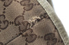 Authentic GUCCI Charmy Shoulder Tote Bag GG Canvas Leather 153361 Brown K5877